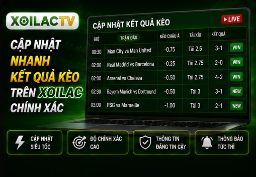 Cập nhật nhanh kết quả kèo trên Xoilac chính xác