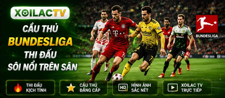 Cầu thủ Bundesliga thi đấu sôi nổi trên sân
