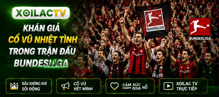 Khán giả cổ vũ nhiệt tình trong trận đấu Bundesliga