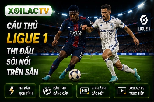 Cầu thủ Ligue 1 thi đấu sôi nổi trên sân