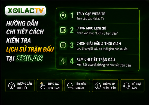 Hướng dẫn chi tiết cách kiểm tra lịch sử trận đấu tại Xoilac